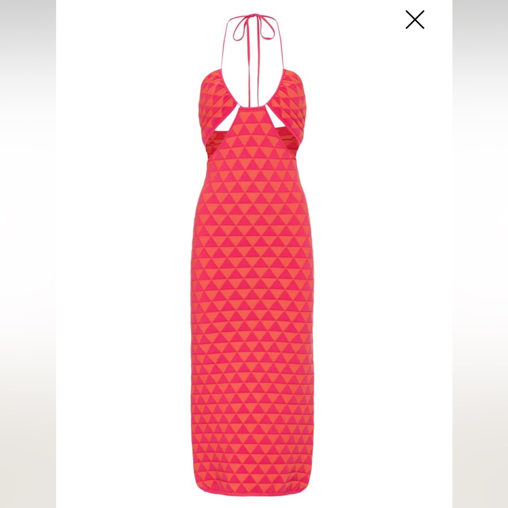 SOLID & STRIPED Kiana Geometric Midi Dress